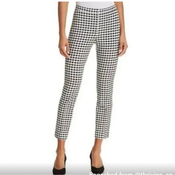 Theory Blue Plaid Skinny Pants Sz4 - Picture 2 of 14